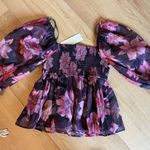 Urban Outfitters NWT Thirty/ Thirty Floral Babydoll Puff Sleeve Blouse Size extra small Photo 5