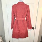Red Dress Boutique Aura On a High Note Coat Tie Waist Double Breasted Porcelain Rose Pink M Photo 6