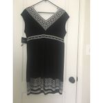 R & K ORIGINALS Women's Leopard Print Black Detail Sleeveless Dress Sz 8 Petite Photo 5