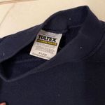 Custom Flannel Mockneck Sweatshirt Blue Size XL Photo 1