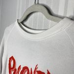 Zoe Karssen Poisoned Lovers Long Sleeve Graphic Sweater Medium White Crewneck Photo 1