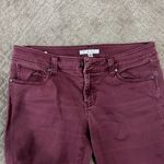 CAbi  Mid-Rise Bordeaux Maroon Skinny Jeans Curvy Fit, Size 6 Photo 5