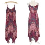 American Eagle  Midi Dress M Patchwork Boho Festival Cottagecore Asymmetrical Photo 1