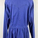 Gitano Dress Large Navy Blue Pearl Snap Denim Western Long Sleeve A Photo 5