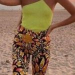 ZARA High Waisted 70s Printed Pants XS Retro Bohemian Photo 0