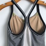 Lululemon  athletica Ujjayi Power Y Tank Top Black/White Size 6‎ Medium Support Photo 2
