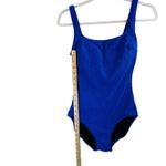 Gottex Sz 10 Royal Blue Textured Scoop Neck One Piece Swimsuit Classic Fit Photo 8
