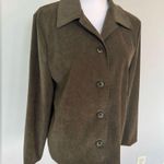 Briggs New York Vintage Faux Suede Blazer | Olive Green | Medium | EUC Photo 4