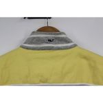 Vineyard Vines Sweater Small Stripped 1/4 Zip Pullover Fleece Gray Yellow Photo 3
