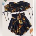 Floral summer outfit! Super cute! Blue Size L Photo 1