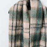 Mango Chunky Wool Plaid Scarf Photo 3