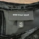 Who What Wear Tiered Short Sleeve Crushed Velvet MIDI Dress Black Size XS Photo 9