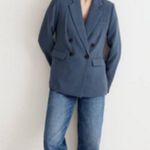 Madewell  The Rosedale Blazer in Crepe Nighttime Blue Size 10 Photo 2
