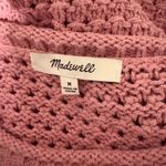 Madewell  Pink Crew Neck Crochet Look Sweater with Rollneck Photo 4