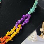 Handcrafted Natural Stone Necklace and Earrings Set New Orange Photo 4