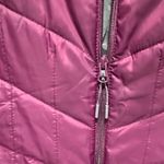 New Balance  Maroon Hooded Puffer Vest Photo 2