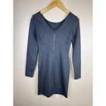 Athleta  Women’s Gray Illusion Bodycon Dress Long Sleeve Size XXS Photo 3