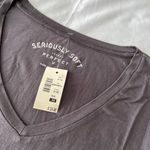 Aeropostale Dark Grey Solid V-Neck Photo 2
