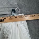 Joie  Cropped Pants 100% Linen White M Drawstring Capri Lace Trim Beach Resort Photo 10