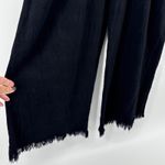 Umgee  Wide Leg Linen Blend Pants 1XL Fringe Hem Boho Flowy‎ Black Trousers Photo 3