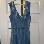 Guess  Womens Belted Surplice Jumpsuit Blue Photo 4