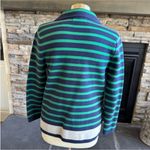 Banana Republic  Green and Blue Striped Blazer Photo 4
