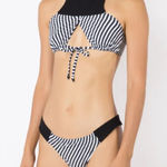 New Amir Slama size Medium Black & White striped cut Photo 0