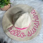 accessory depot • hello sunshine embroidered straw sun hat Photo 17