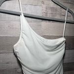 Princess Polly  Jocasta White One Shoulder Ruched Mesh Mini Dress  Photo 5