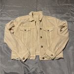 American Eagle  Outfitters Pink Jean Jacket Classic Style Photo 0