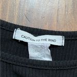 Caution to the Wind Black Cut Out Going Out Long Sleeve Top Womens Small Photo 2