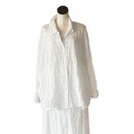 Nordstrom Rack NWT 2-Piece Crinkle Cover-Up Set X-Large, WHITE Photo 4