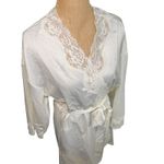 Ralph Lauren Ivory Lace Trim Robe, Women's Medium, New With Tags, Lingerie White Photo 4