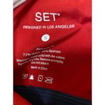 Set Active  Navy Blue Red Layered Yoga Workout Athletic Sports Bra Crop Top Sz S Photo 2