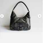 Michael Kors Vintage Black Signature Logo Coated Leather Hobo Shoulder Bag W/COA Photo 6