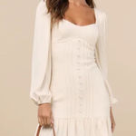 Lulus  Cream Long Sleeve Dress Photo 0
