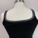 Evelyn Cashmere Whimsigoth Black Embellished Knit Sweater Top Size Small Photo 3