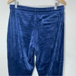 FILA  Women’s Dolly Velour Jogger Pants in Navy Blue with Side Logo Ribbon, Large Photo 7