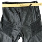 Free People Black Kaelin Vegan Leather Moto High Rise Skinny Ankle Leggings sz 8 Photo 3