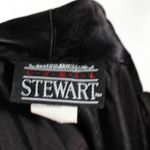 Vintage 1980s Black Sateen Floral Tuxedo Style Jacket Small Gothic Vampire Photo 15