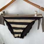 Becca  Brown & Tan Striped Bikini & Dress Swim Bathing Suit 3 Piece SET M Photo 3