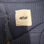 Aerie Blue Quarter Button-Up Oversized Sweater Photo 2