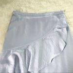 The Jetset Diaries THE JETSET DIARIES Purple Satin Midi Skirt Draped Ruffle Thigh Slit Large New Photo 4