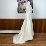 Gorgeous Preserved Vintage 1970s Heavy Embroidered Wedding Gown! White Size 8 Photo 4