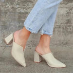 Coconuts by Matisse , Night Moves Tan Snake Embossed Vegan Chunky Heel Mules, 9 Photo 2