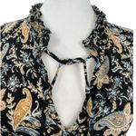 Hem & Thread Black Paisley Boho Long Sleeve Dress Size L Photo 15