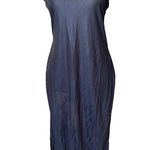 Vintage 90s Black Sheer Silky Satin Goth Grunge Lingerie Intimates Midi Dress Size 8 Photo 0