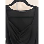 Generation Love Laguna Heart Neck Ruched Ribbed Top Black Small Photo 7