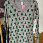 Hanna Andersson Gray Long Sleeve Shirt with Green Tree Pattern size Med Photo 0