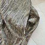 Sabina Musayev‎ Tied Shimmer metallic bronze dress size XS Gold Photo 6